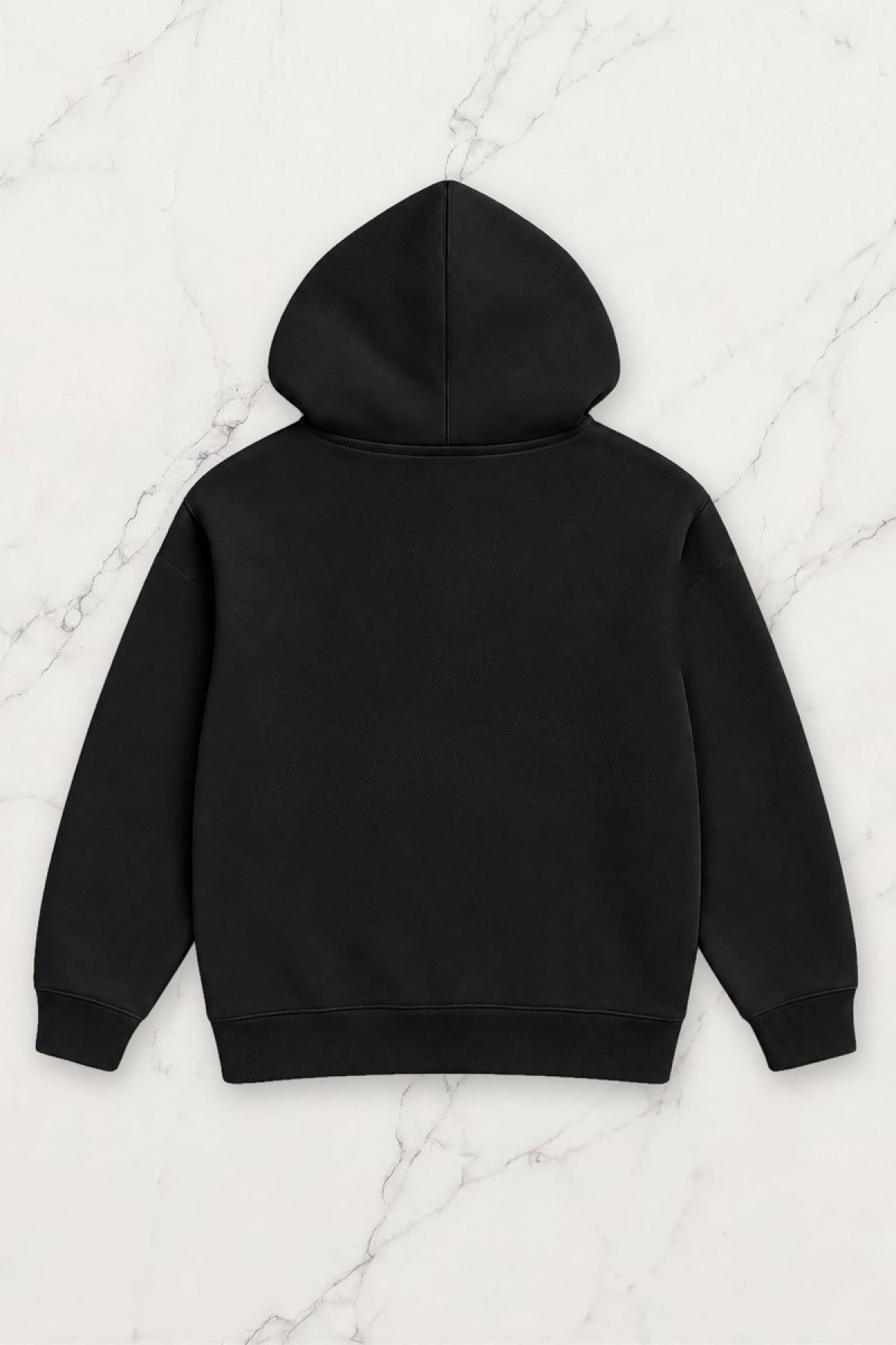 Wild Star Oversize Kapüşonlu Sweatshirt - Siyah