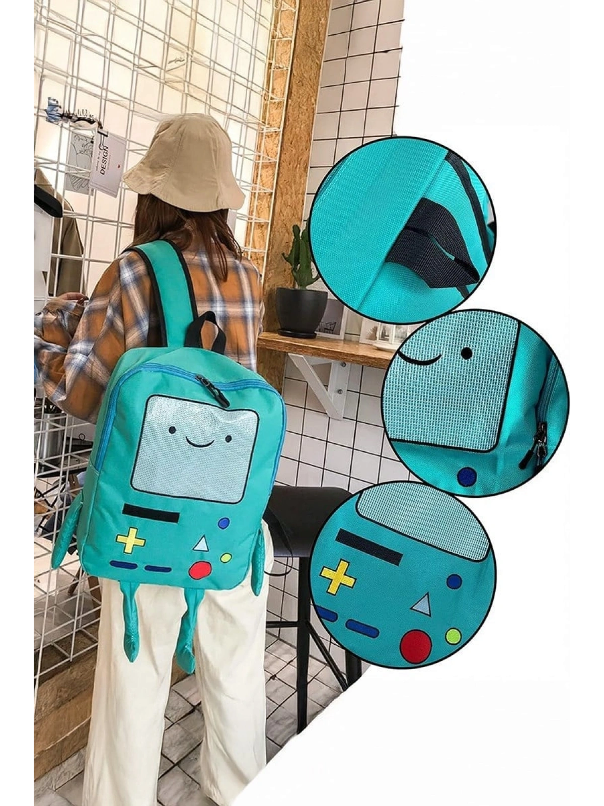 Adventure Time BMO Sırt Çantası- Mavi