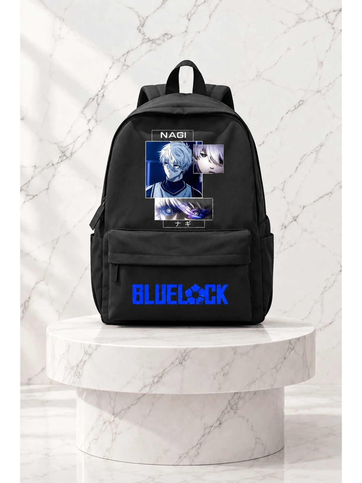 Anime Blue Lock Nagi Baskılı Sırt Çantası - Siyah