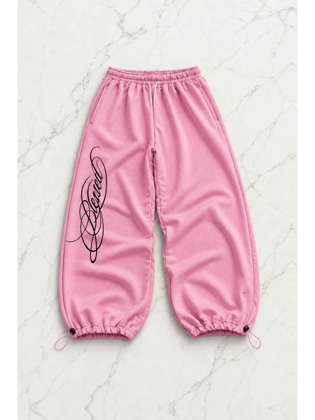 Blessed Baggy Kalıp Unisex Eşofman Altı - Pembe