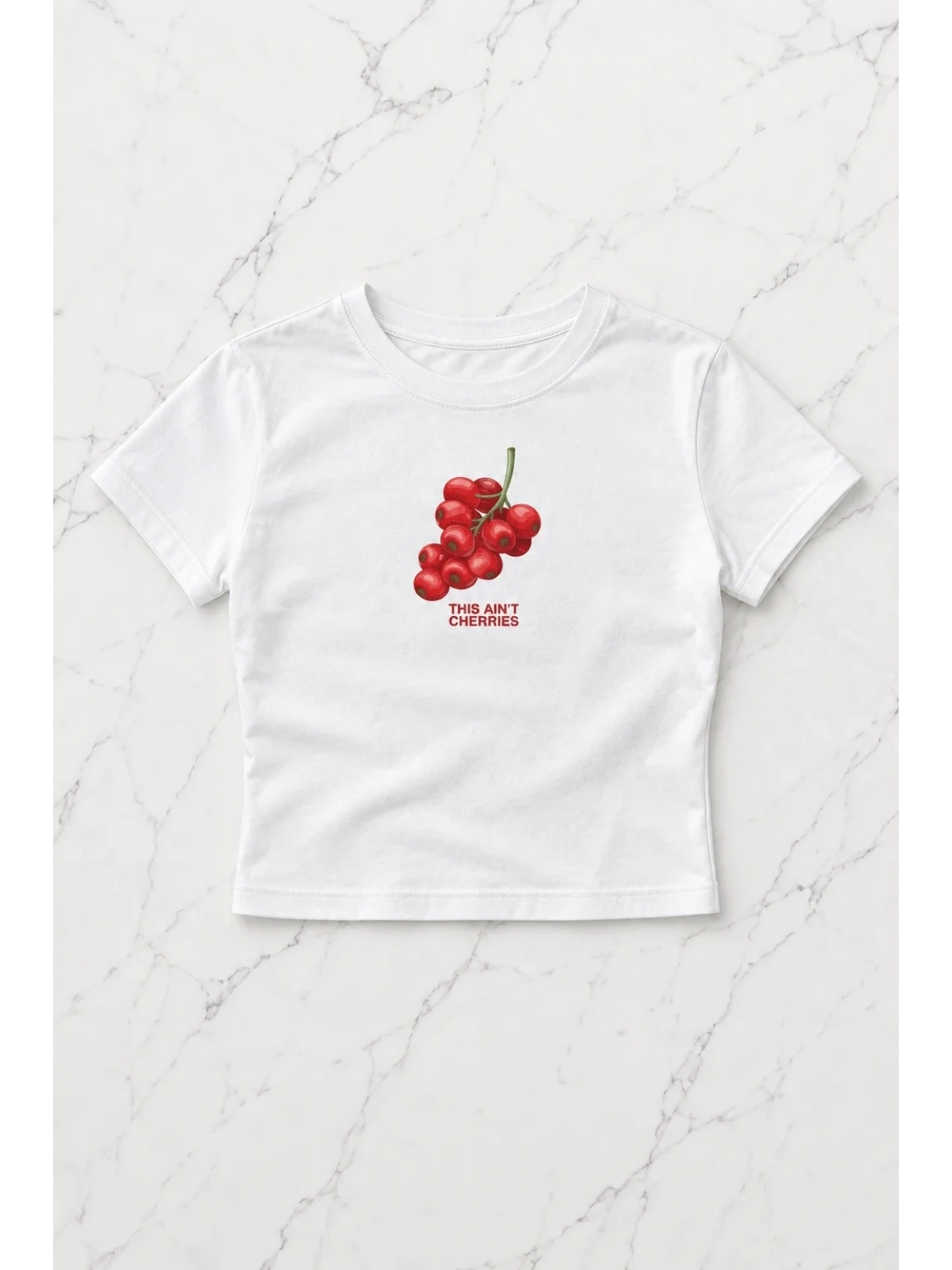 Cherries Detail Crop Top