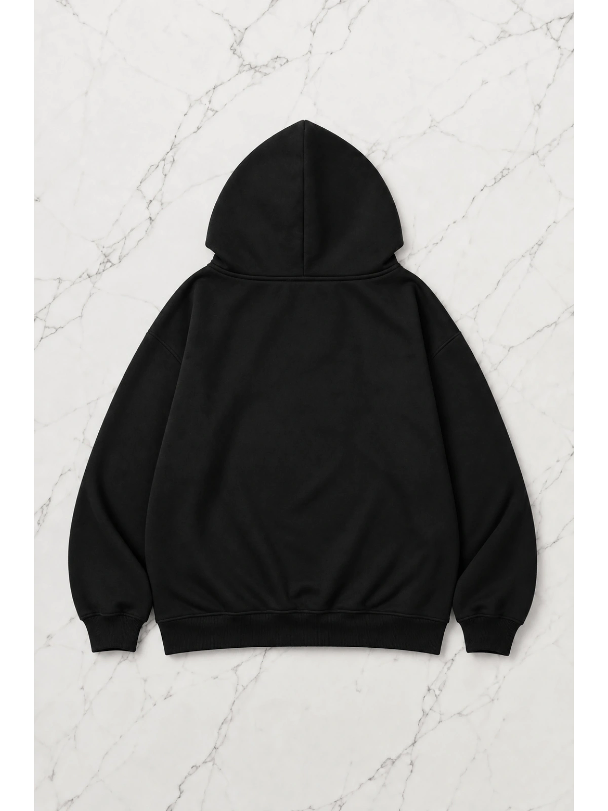 Devil Angel Cry  Kapüşonlu Oversize Unisex Hırka - Siyah