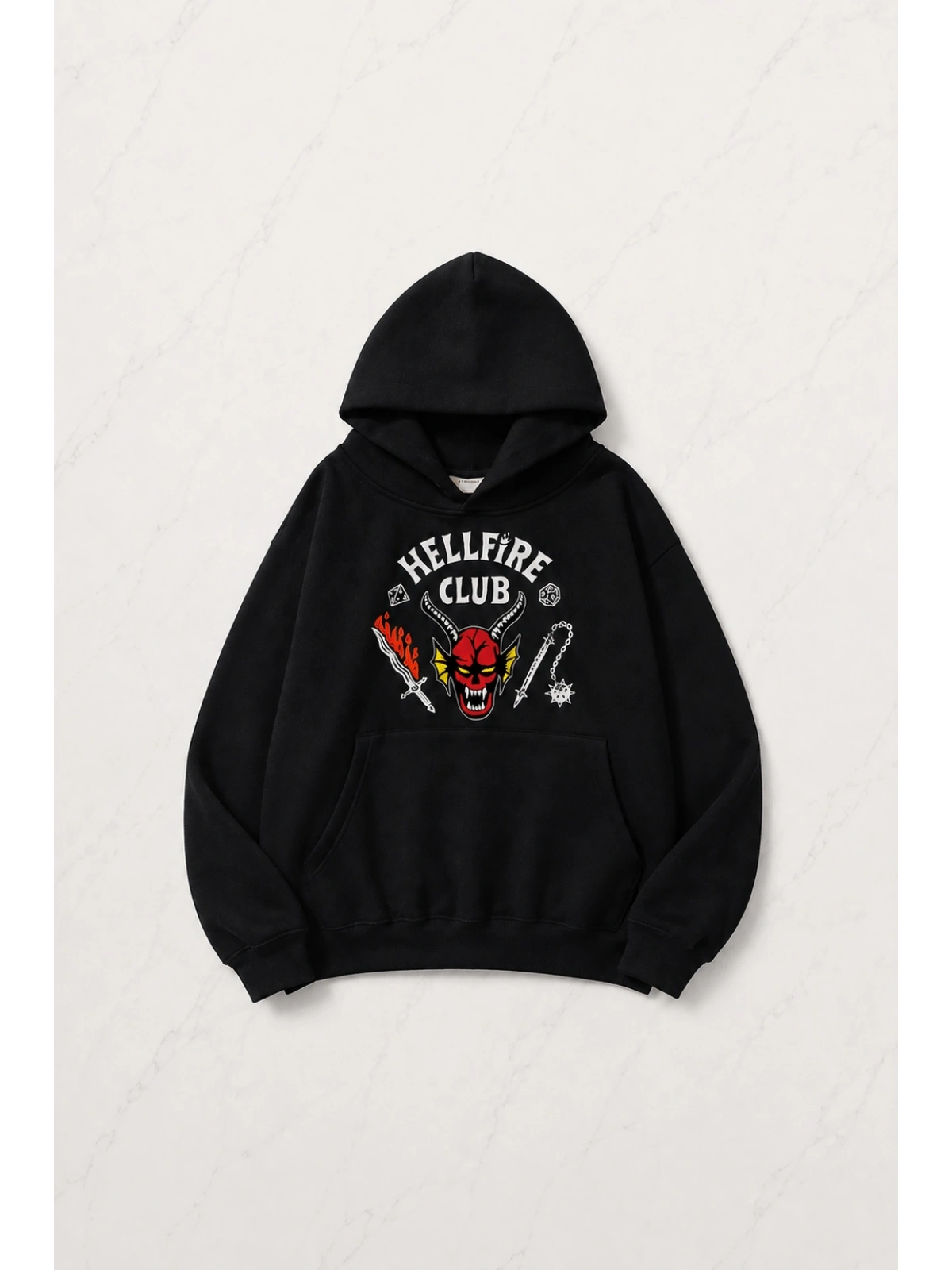 HellFire Detail Oversize Unisex Sweatshirt