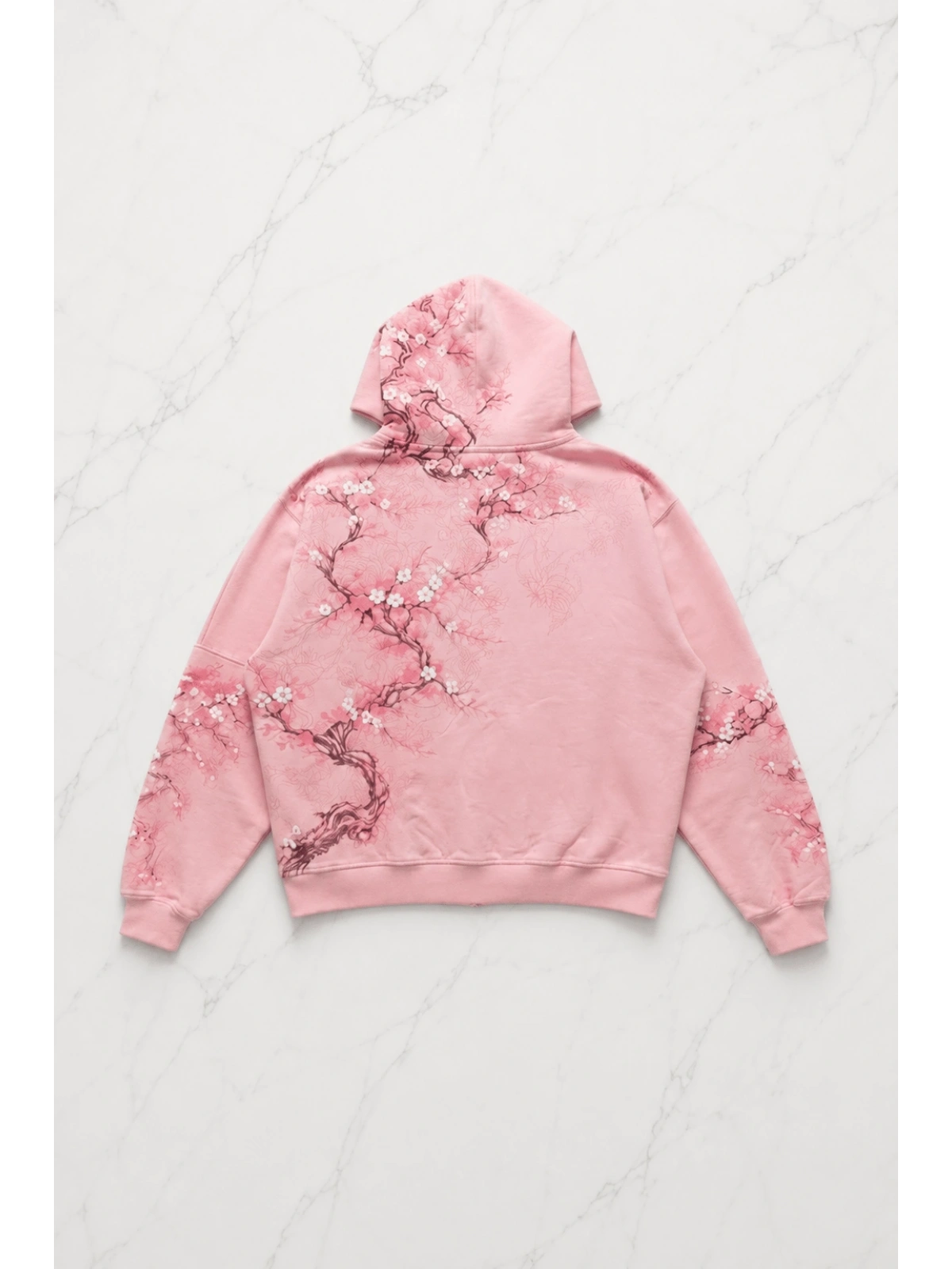Japonic Pembe Sakuralı Unisex Hırka - Pembe