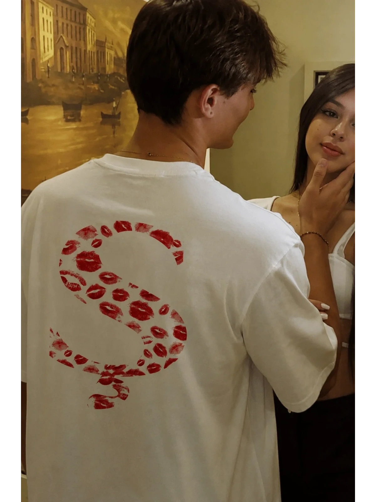 Kiss Design Ş Harfi Oversize T-shirt