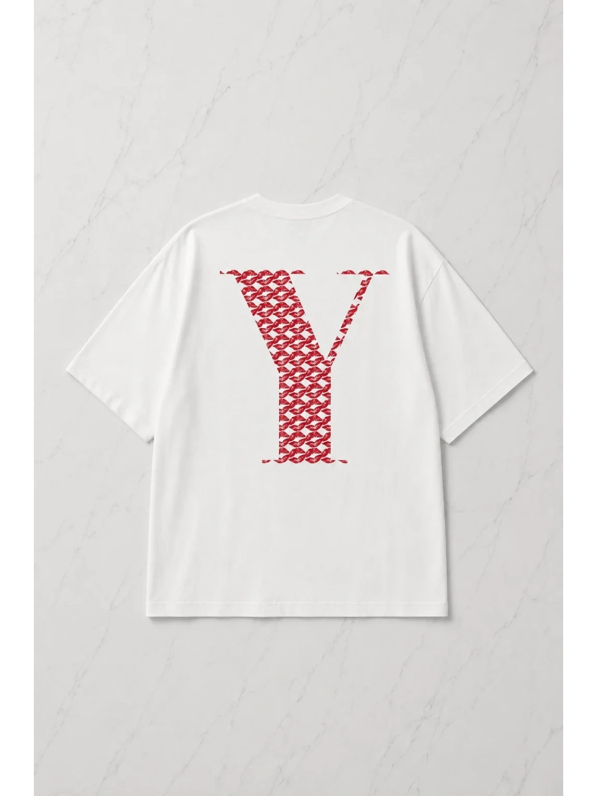 Kiss Design Y Harfi Oversize T-shirt