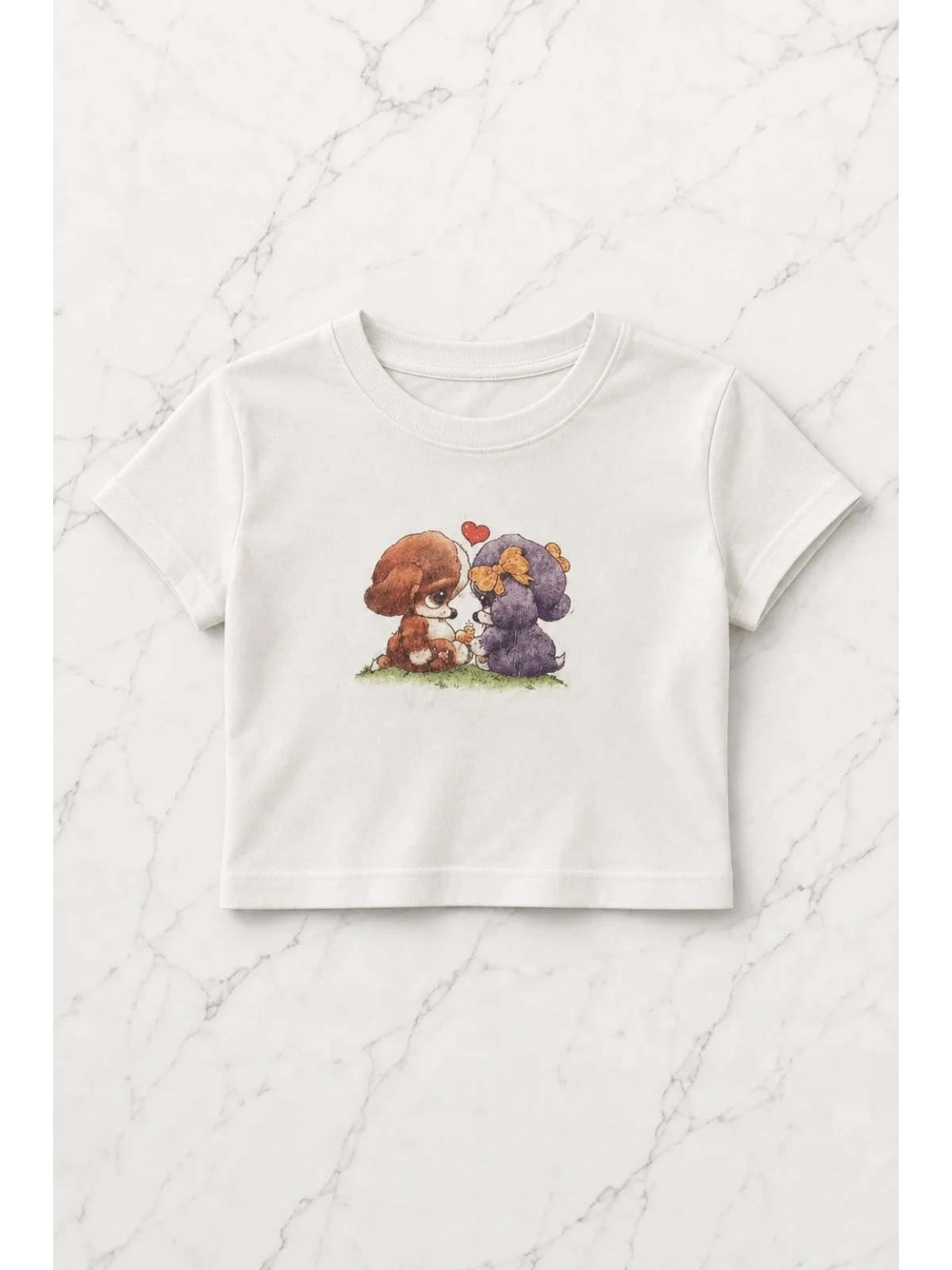 Love Funny Bears Detail Crop Top
