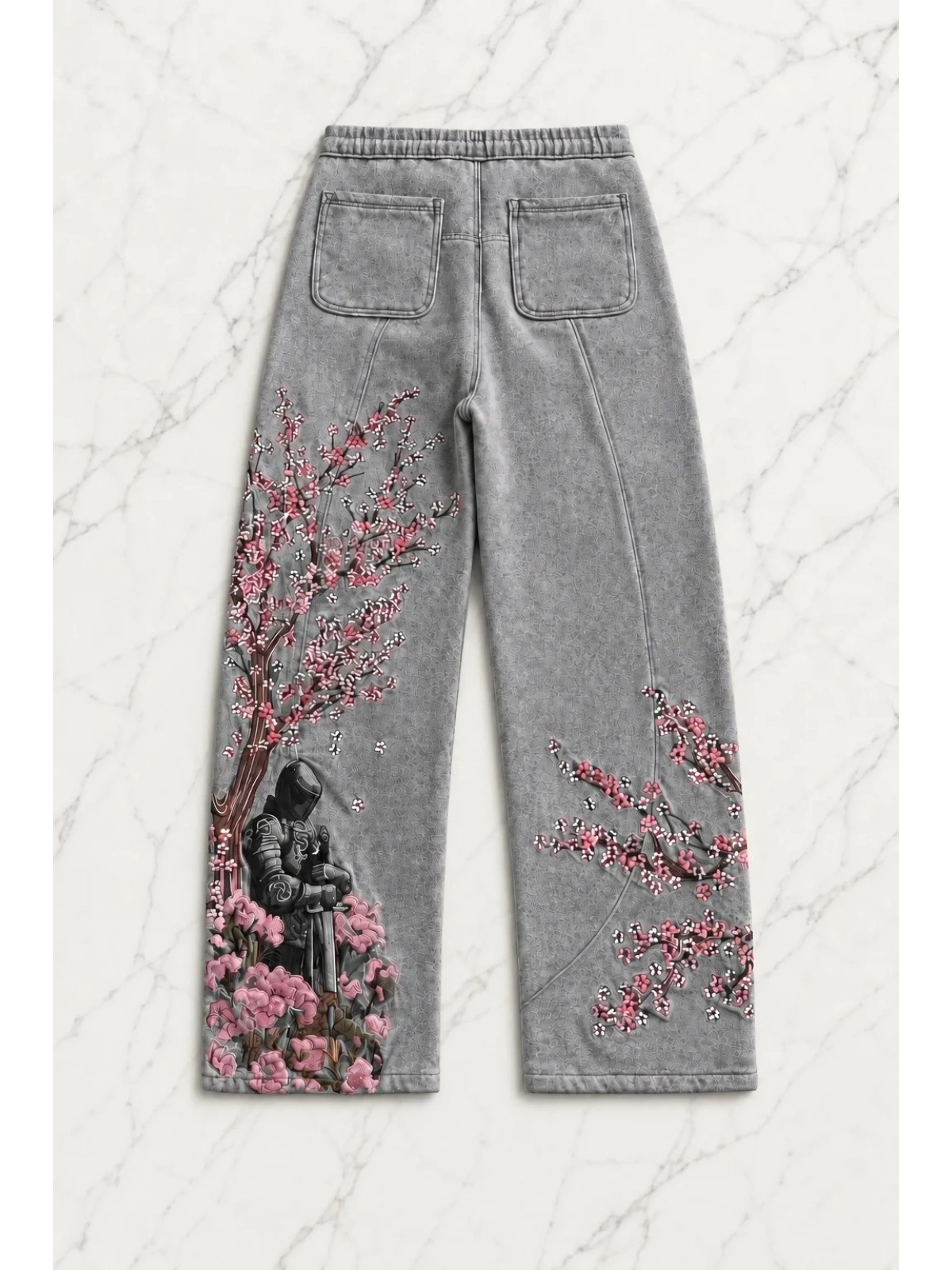 Night Blossom Baggy Eşofman Altı - Gri