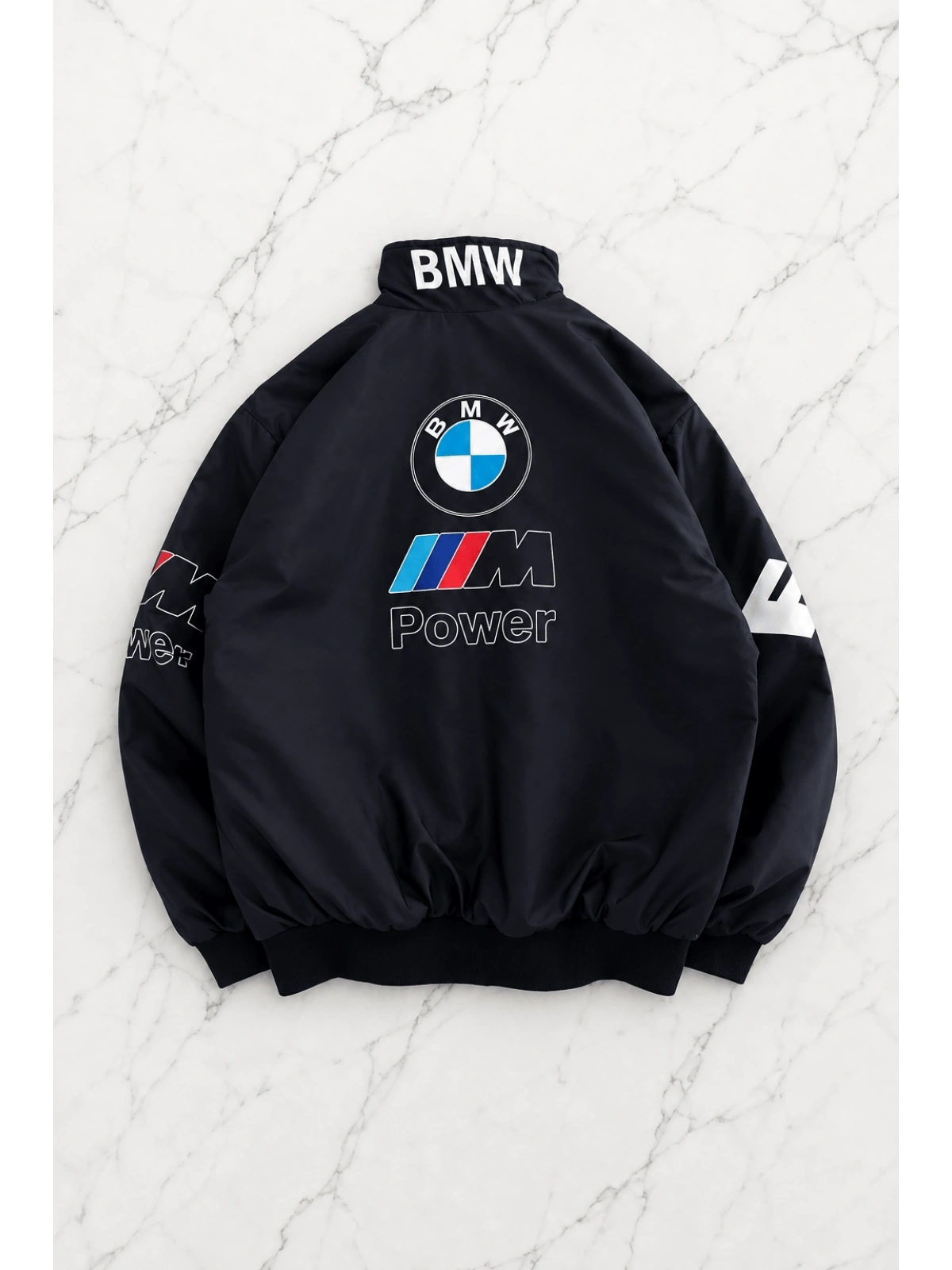 Petronas Desenli Unisex Bomber Ceket - Siyah