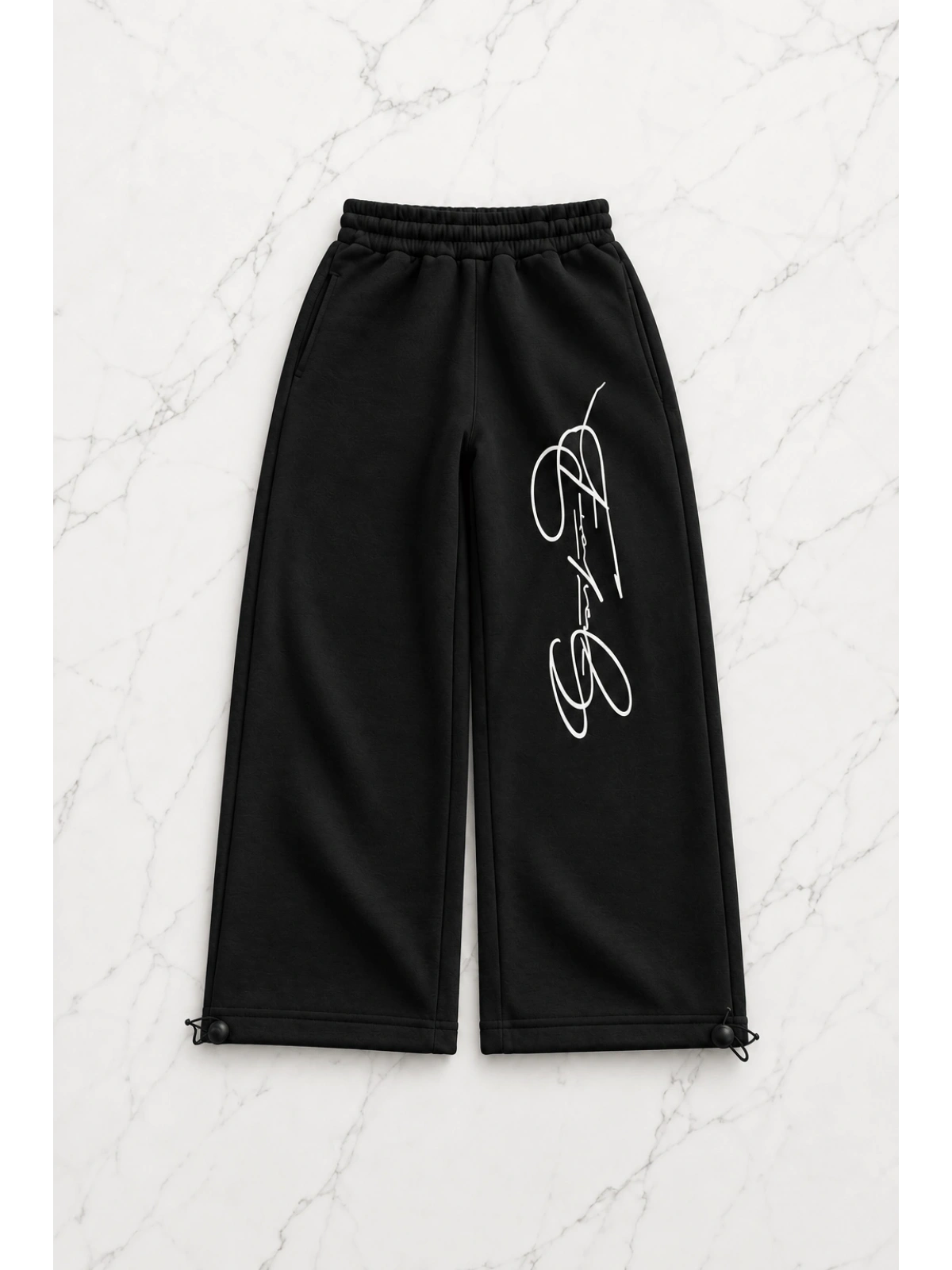 Signature Script Baggy Unisex Eşofman Altı - Siyah