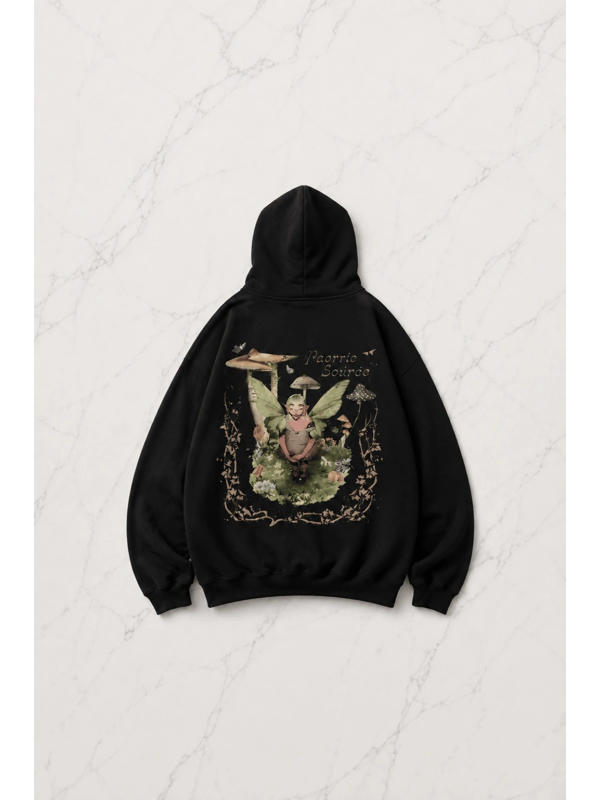 Siyah Melanie Martinez Portals Fermuarlı Kapüşonlu Sweatshirt