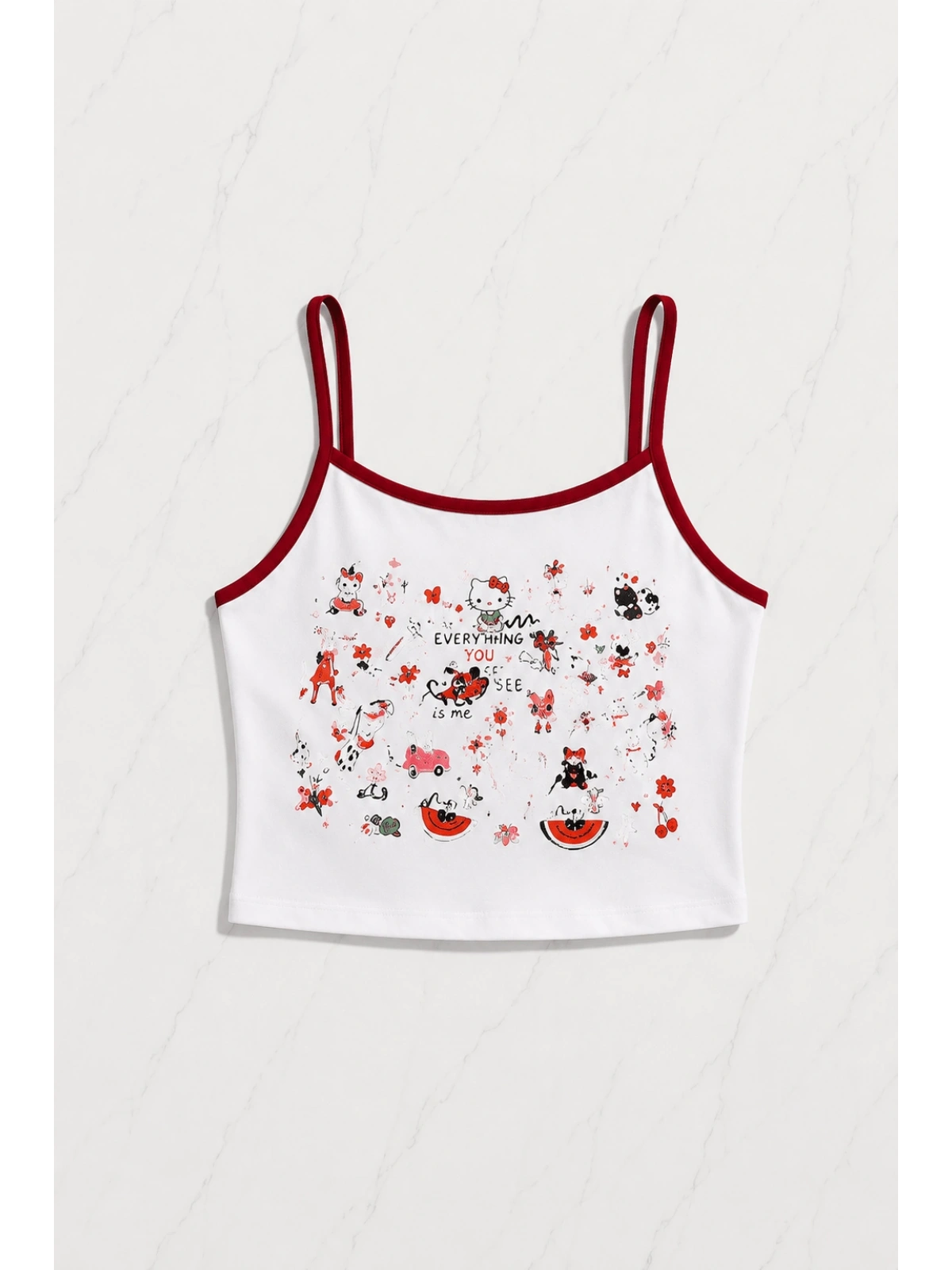 Sweet Cherry Askılı Şort Takım