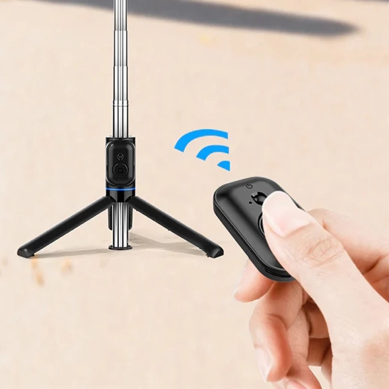 More TR ​Recci RSS-W03 Bluetooth 5.0 Uzaktan Kumandalı Çok Fonksiyonlu Selfie Çubuğu