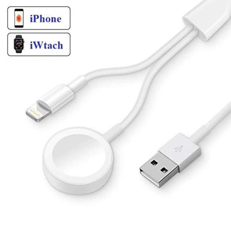Ally 2in1 Apple Watch Şarj- İPhone Usb Şarj Kablosu