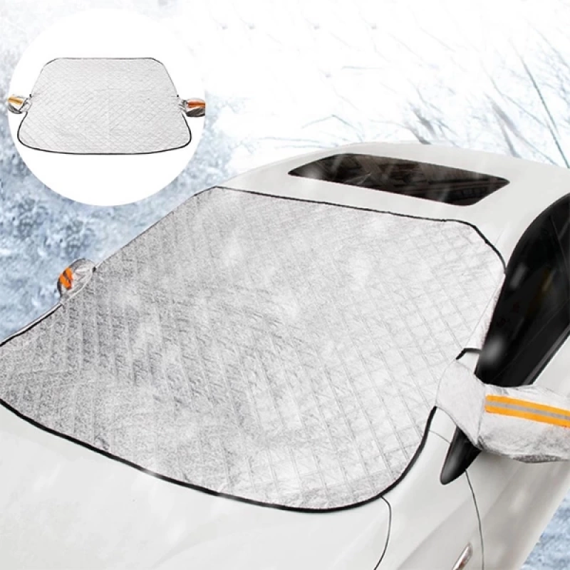 ALLY Araç Oto Cam Brandası Kar Buz Güneş Önleyici Koruyucu Branda-Anti-Don Antifriz Branda