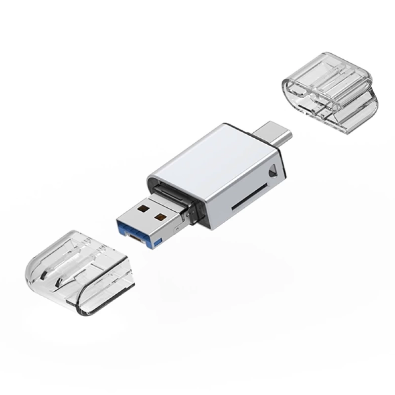 ALLY USB 3.0+Type-c+Lightning Sd Kart Okuyucu - Hızlı Card Reader