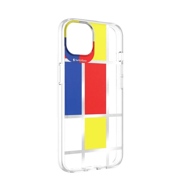 Apple iPhone 13 Kılıf Çift IMD Baskılı Lisanslı Switcheasy Artist Mondrian Kapak