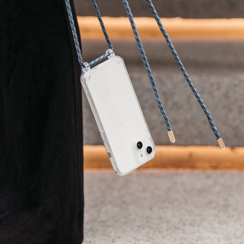 Apple iPhone 14 Kılıf Boyun Askılı Şok Önleyicili Şeffaf Lisanslı Switcheasy Play Kapak