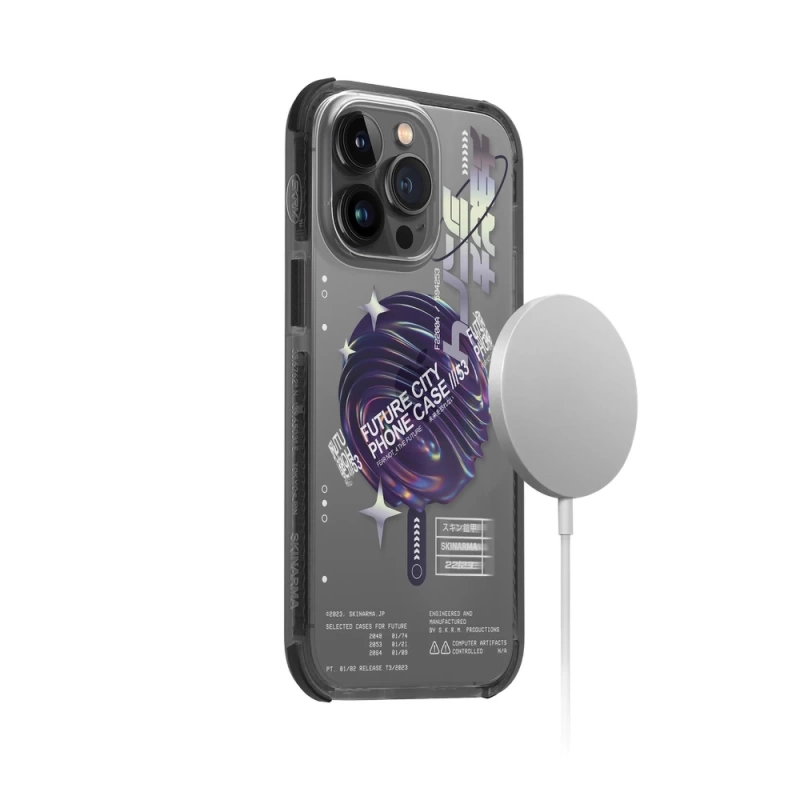 More TR Apple iPhone 14 Pro Kılıf SkinArma Şeffaf Airbag Tasarımlı Magsafe Şarj Özellikli Shorai Kapak