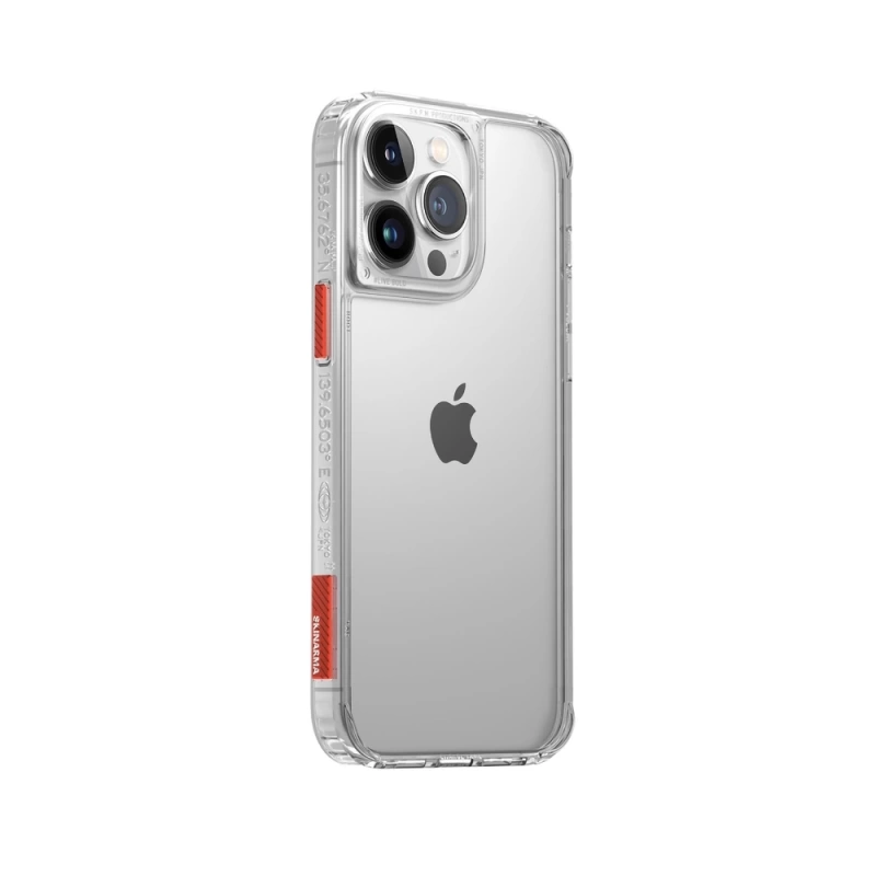 More TR Apple iPhone 14 Pro Kılıf SkinArma Şeffaf Airbag Tasarımlı Saido Kapak