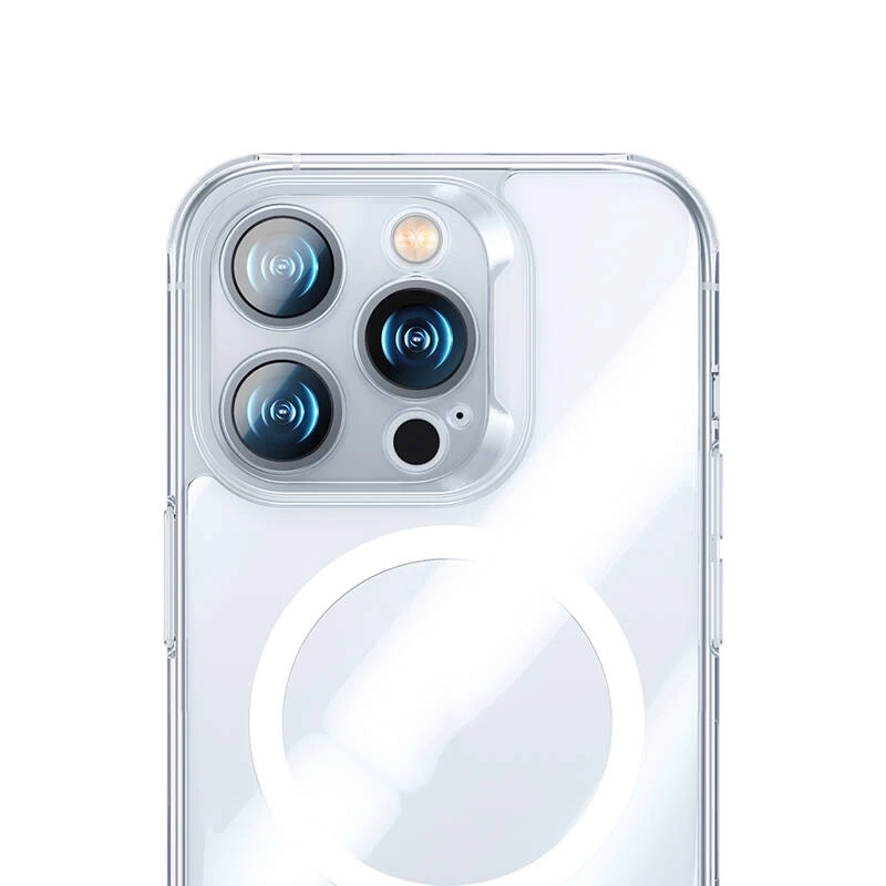 Apple iPhone 14 Pro Kılıf Magsafe Şarj Özellikli Benks Magnetic Shiny Glass Serisi Kapak