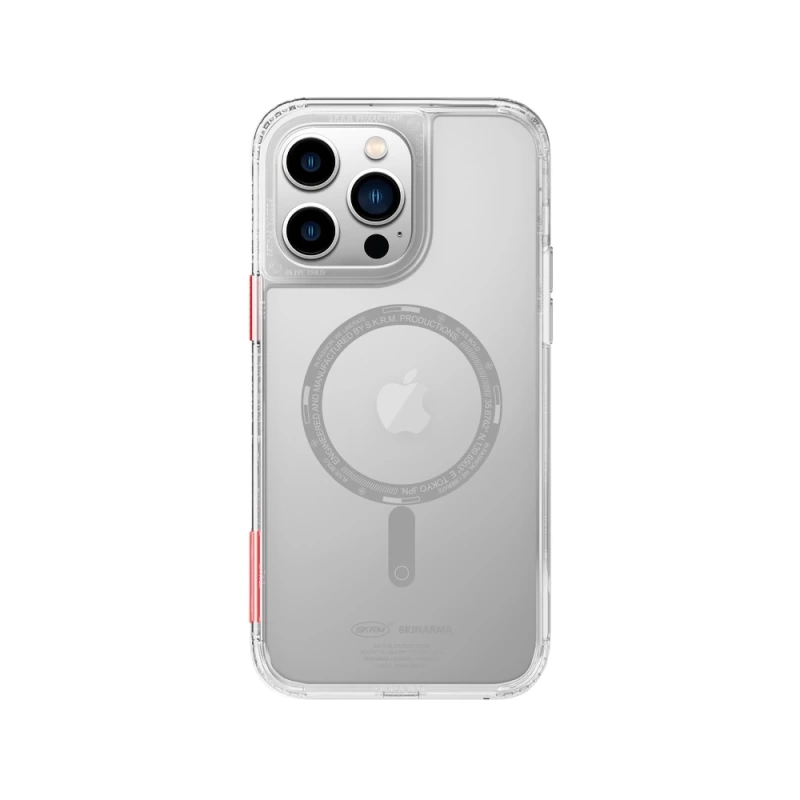 More TR Apple iPhone 14 Pro Max Kılıf SkinArma Şeffaf Airbag Tasarımlı Magsafe Şarj Özellikli Saido Kapak