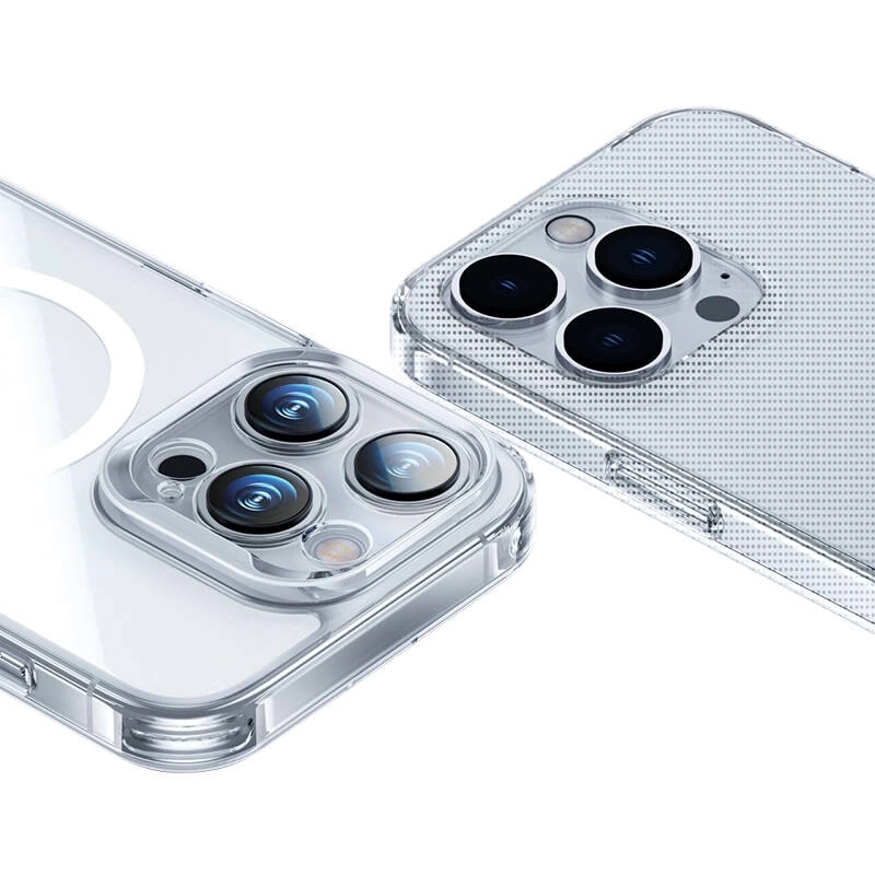 Apple iPhone 14 Pro Max Kılıf Magsafe Şarj Özellikli Benks Magnetic Shiny Glass Serisi Kapak