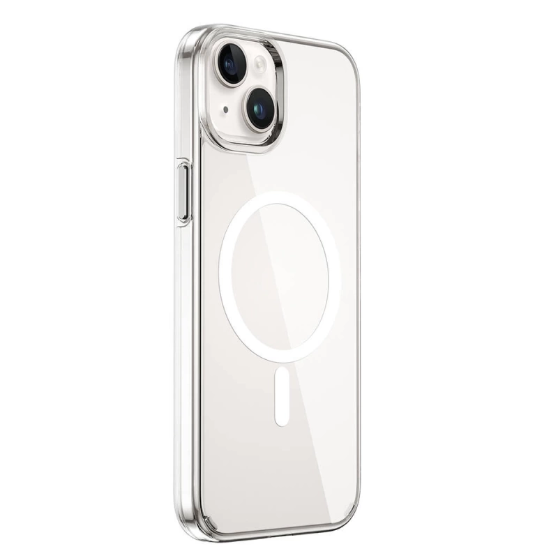 Apple iPhone 15 Kılıf Wiwu BC-022 Magsafe Şarj Özellikli Şeffaf Transparan Kapak