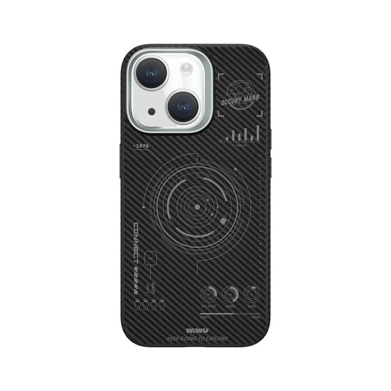 Apple iPhone 15 Kılıf Wiwu HHX-016 Karbon Fiber 600D Mars Kevlar Kapak