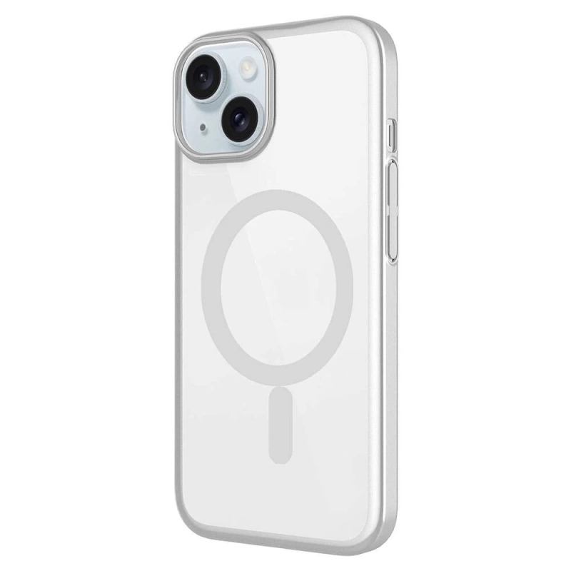 Apple iPhone 15 Plus Kılıf Wireless Şarj Özellikli Sert PC Zore Mat Riksos Magsafe Kapak