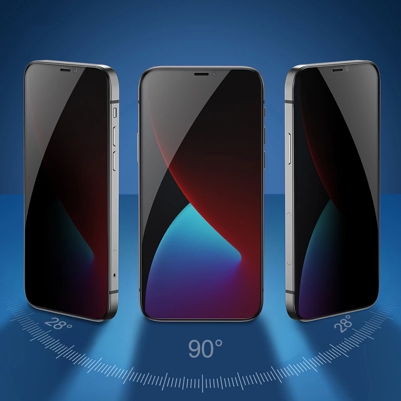 Apple iPhone 15 Plus Zore Kolay Uygulama Aparatlı 5D Magic Privacy Glass Hayalet Cam Ekran