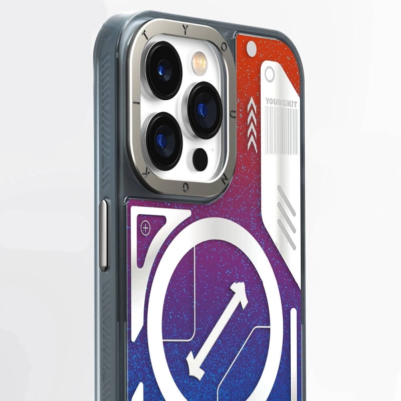 Apple iPhone 15 Pro Kılıf Magsafe Şarj Özellikli YoungKit Galaxy Serisi Kapak