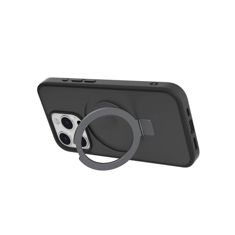 Apple iPhone 15 Pro Kılıf Magsafe Şarj Özellikli Yüzük Standlı Lisanslı Switcheasy Magstand-M Kapak