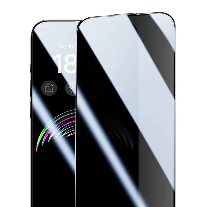 Apple iPhone 15 Pro Max Hidrofobik Ve Oleofobik Özellikli Benks Privacy Air Shield Ekran Koruyucu 10 lu Paket