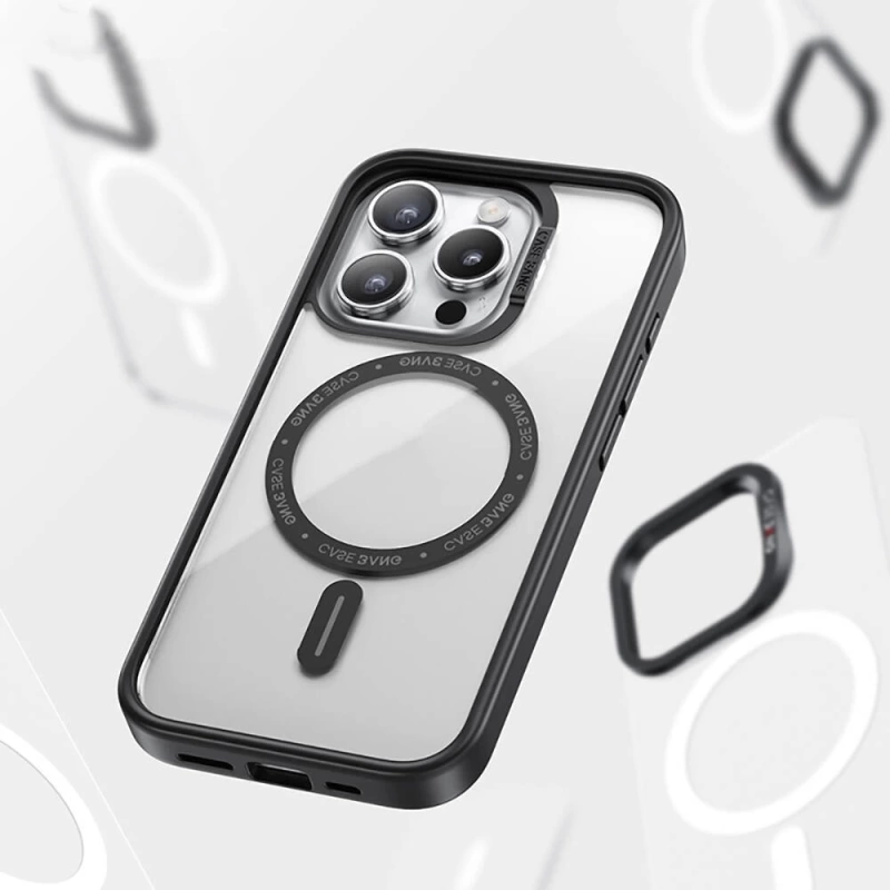 Apple iPhone 15 Pro Max Kılıf Magsafe Şarj Özellikli Casebang Body Frame Kapak