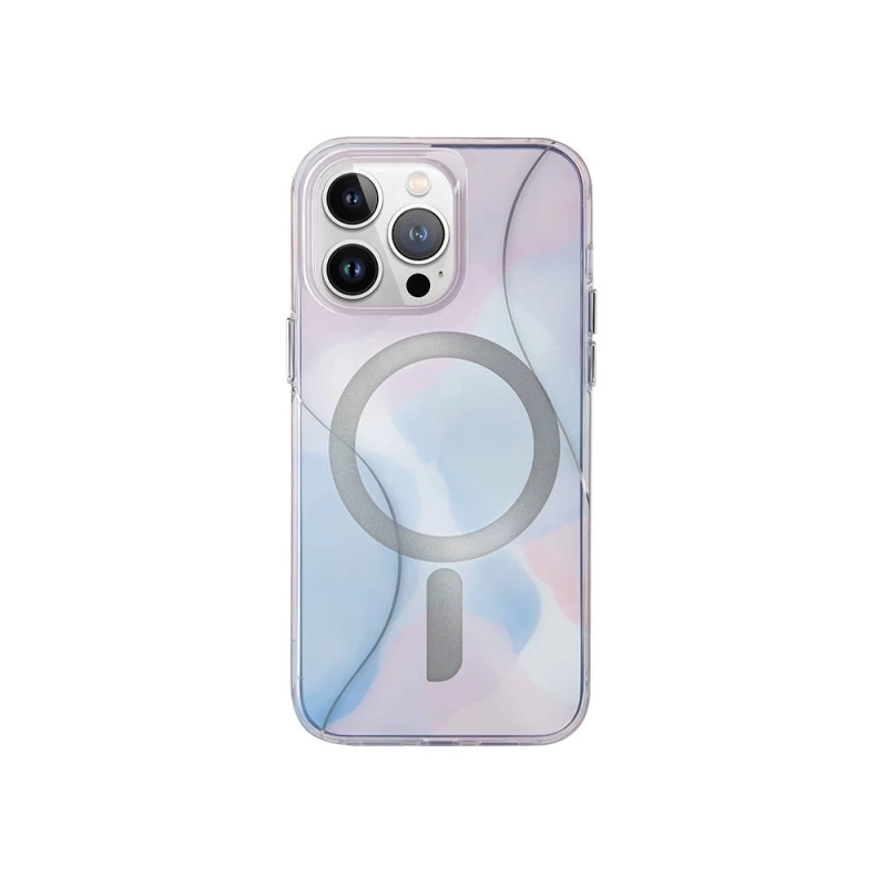 Apple iPhone 15 Pro Max Kılıf Magsafe Şarj Özellikli Dalgalı Çizgi Desenli Coehl Palette Kapak