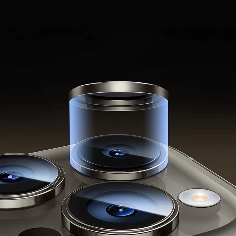 Apple iPhone 15 Pro Max Wiwu LG-004 PVD Lens Guard Metal Kamera Lens Koruyucu