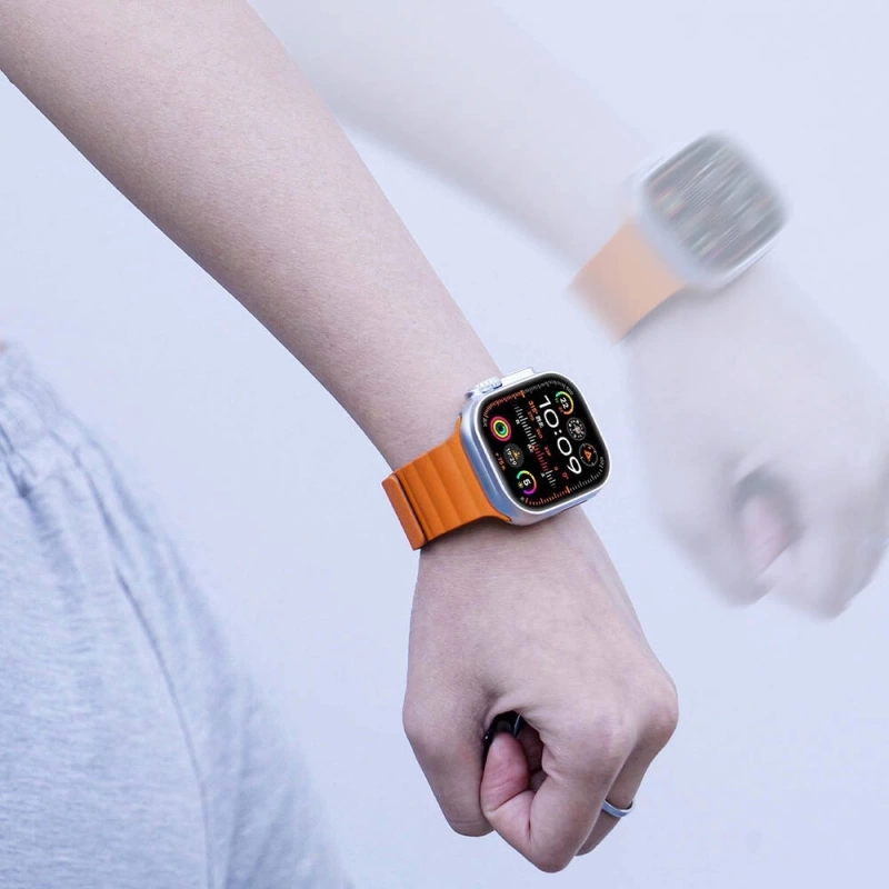 Apple Watch 38mm Kordon Youngkit Classical Magnetik Tak Çıkar Silikon Strap Kayış