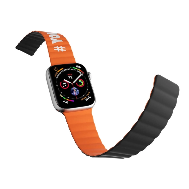Apple Watch 40mm Kordon Youngkit Classical Magnetik Tak Çıkar Silikon Strap Kayış