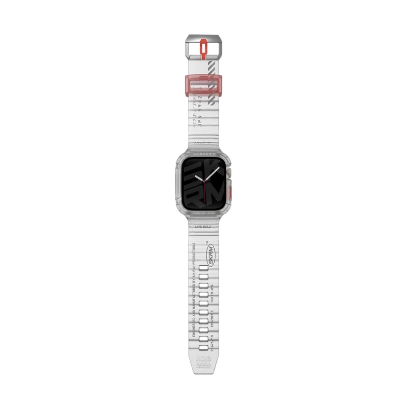 More TR Apple Watch 44mm SkinArma Saido Sert PC Kasa Koruyuculu Silikon Kordon
