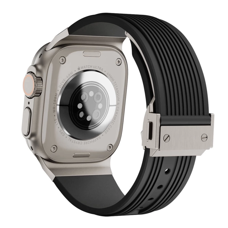 Apple Watch 44mm Zore KRD-113 Spor Görünümlü Silikon Kordon