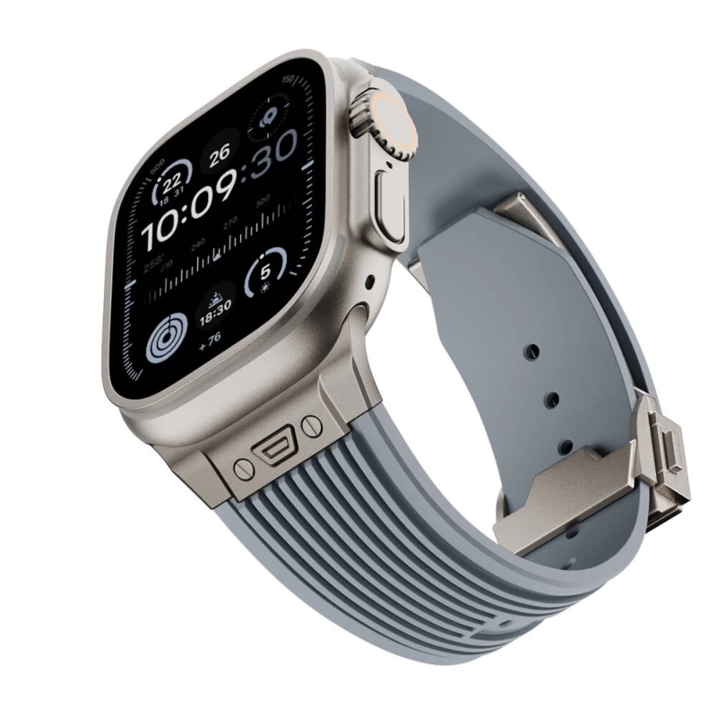 Apple Watch 7 45mm Zore KRD-113 Spor Görünümlü Silikon Kordon