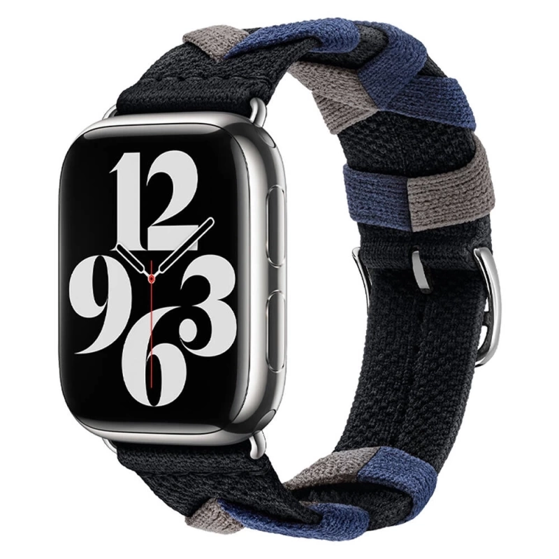 Apple Watch 7 45mm Zore KRD-97 Sarmal Örgü Tasarımlı Kordon