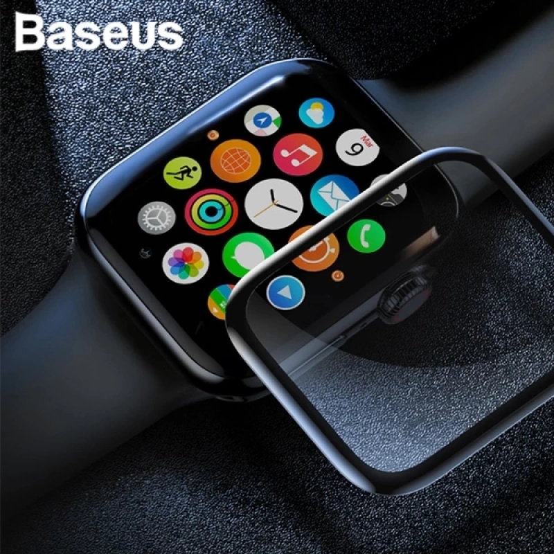 Baseus Apple Watch 42mm 3D Kavisli Tempered Kırılmaz Cam Koruyucu