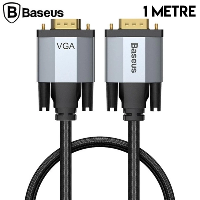 Baseus Enjoyment 1080P VGA To VGA Kablo Monitör Projeksiyon Kablosu 1Metre