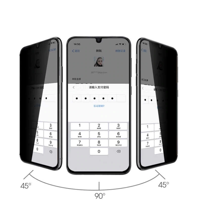Galaxy A14 5G Zore New 5D Privacy Temperli Ekran Koruyucu