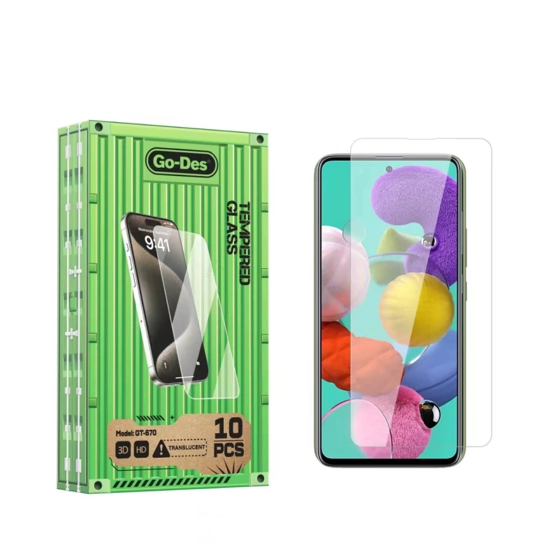Galaxy A51 Go Des Parmak İzi Bırakmayan 9H Oleofobik Bom Glass Ekran Koruyucu 10 lu Paket