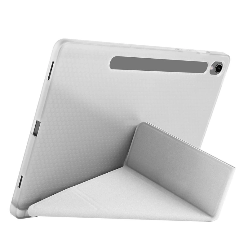 Galaxy Tab S9 FE Kılıf Zore Tri Folding Kalem Bölmeli Standlı Kılıf