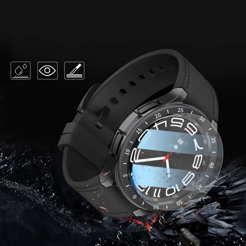 Galaxy Watch 6 Classic 47mm Sert PC Kasa ve Ekran Koruyucu Zore Sport Watch Gard 29