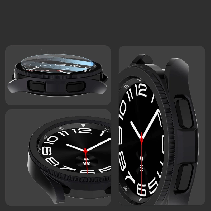 Galaxy Watch 6 Classic 47mm Sert PC Kasa ve Ekran Koruyucu Zore Watch Gard 29